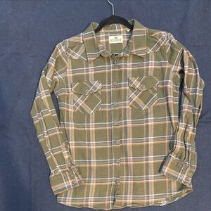 King Ranch Men’s Western Button Front Shirt Size Medium Heavy Cotton